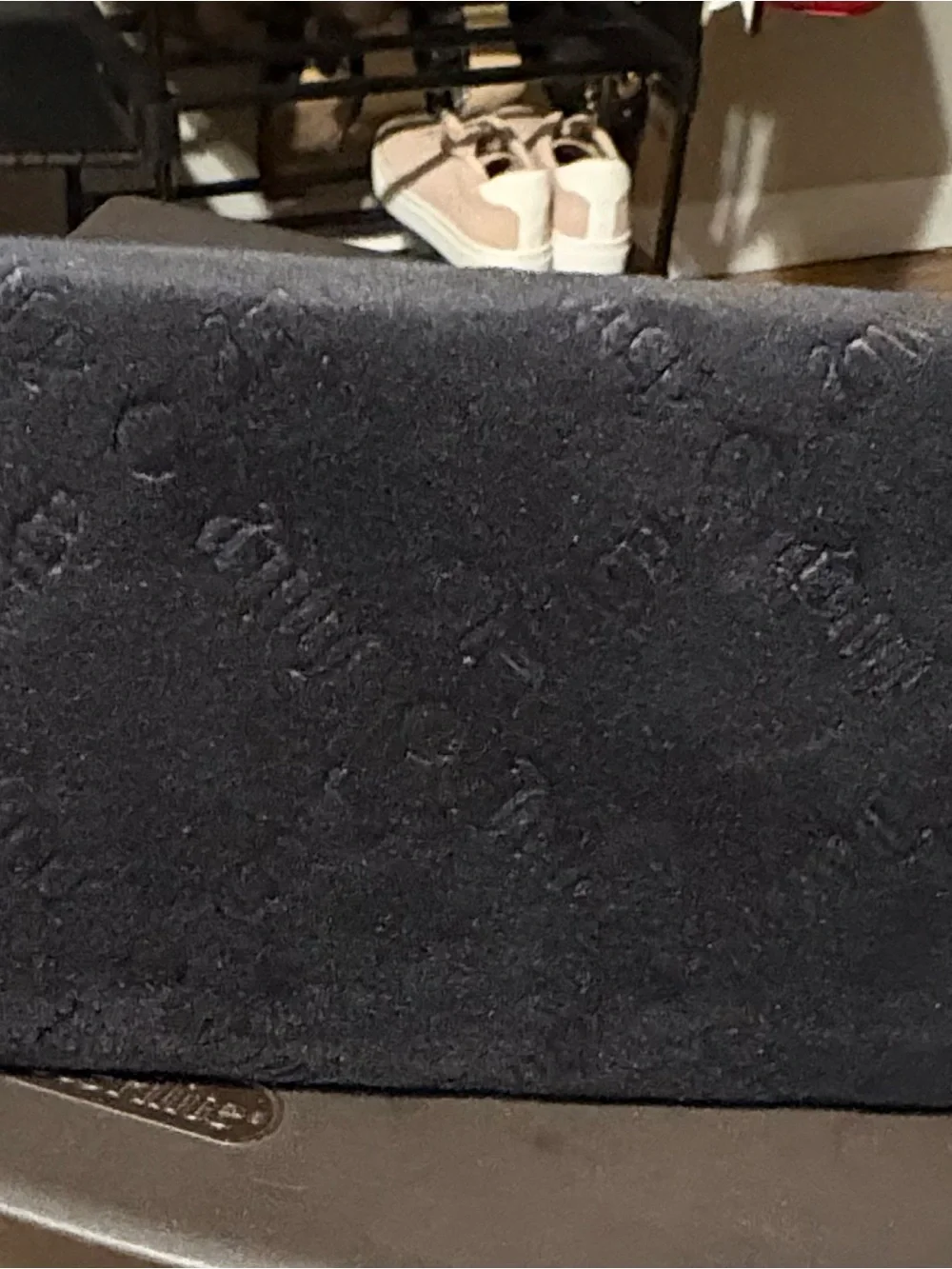 Juicy Couture Black Velvet Cosmetic Pouch with Gold Logo Accent